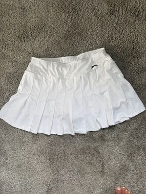 White Pleated Tennis Skort
